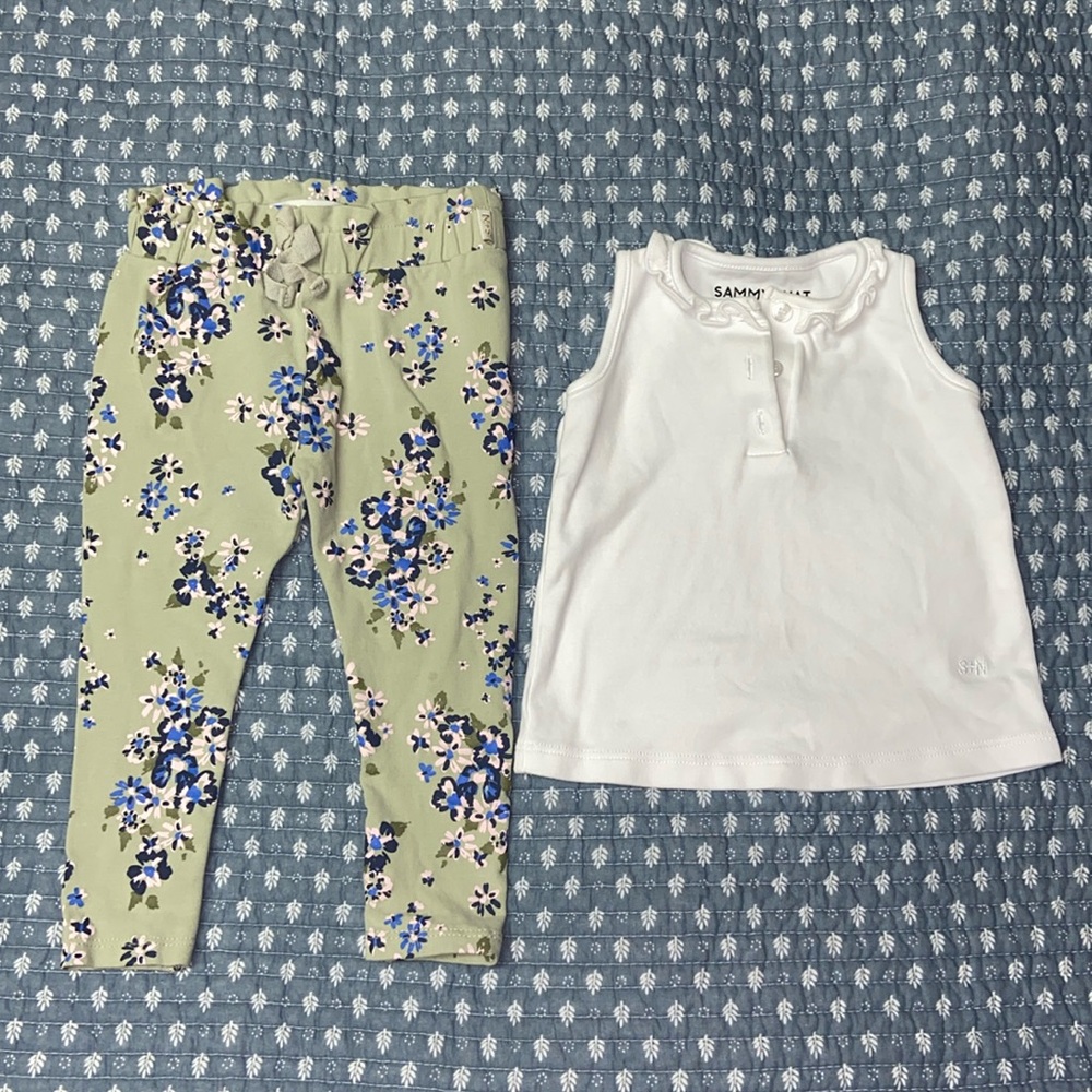 Sam & Nat floral pants with shirt